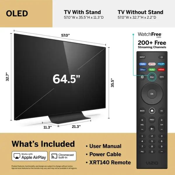 Vizio OLED65-H1 65-Inch 4K OLED Smart TV